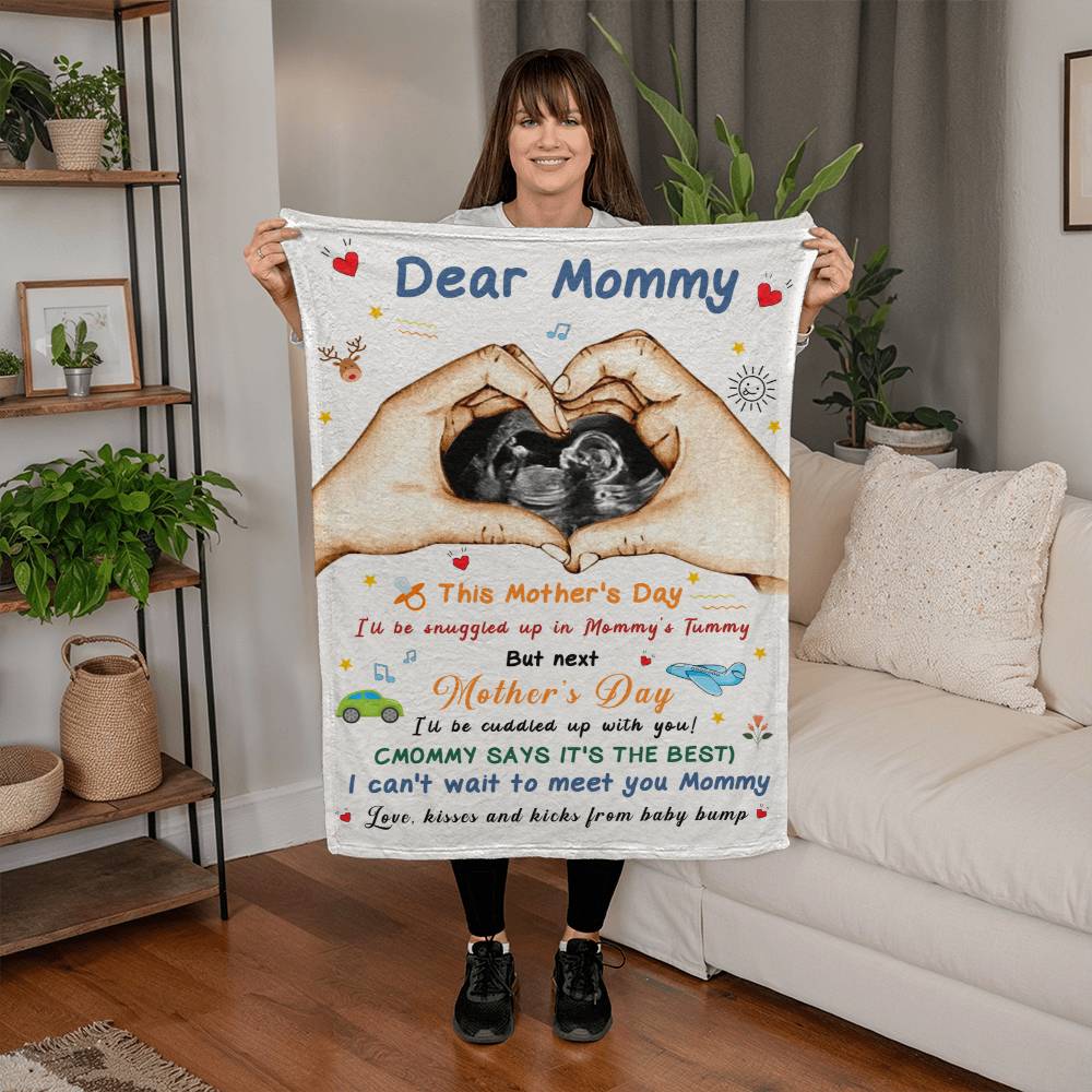 Personalized Baby Bump Blanket – Perfect Gift for Expecting Moms & New Moms