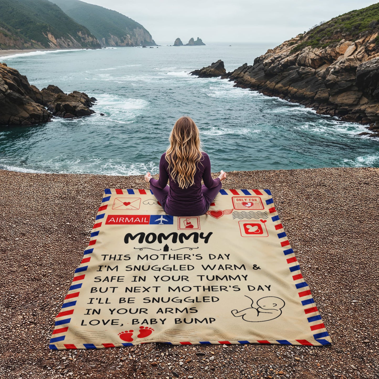 Mommy-To-Be Pregnancy Blanket – A Thoughtful and Cozy Gift for Expecting Mothers on Mother's Day