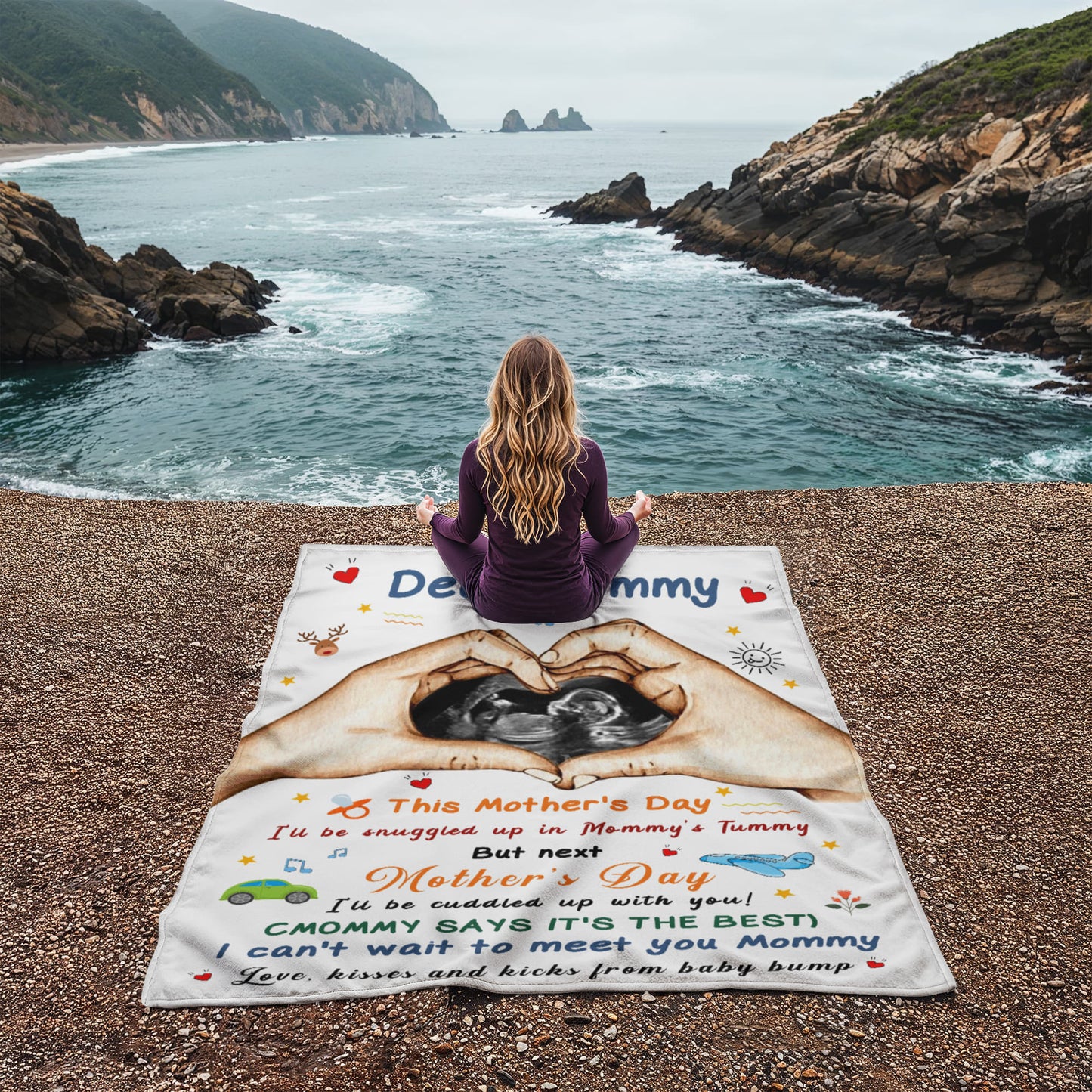 Personalized Baby Bump Blanket – Perfect Gift for Expecting Moms & New Moms