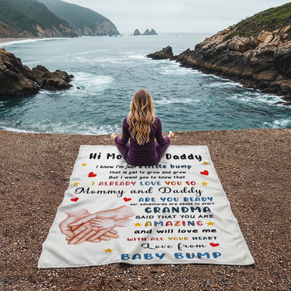 Mommy and Daddy-to-Be Blanket – A Sentimental Pregnancy Gift That Celebrates the Journey of Parenthood