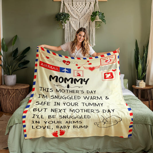 Mommy-To-Be Pregnancy Blanket – A Thoughtful and Cozy Gift for Expecting Mothers on Mother's Day