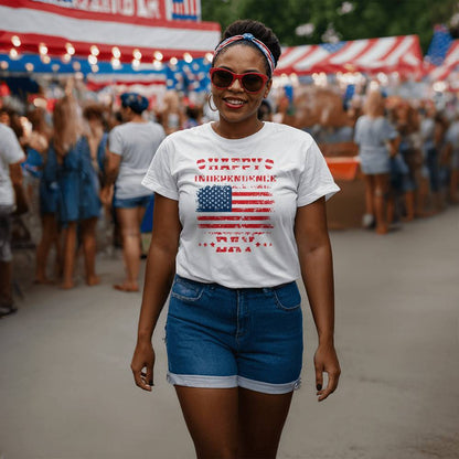 Happy Independence-Bella + Canvas 3001 Unisex-Jersey Tee Front Print - YERTIZZ.COM