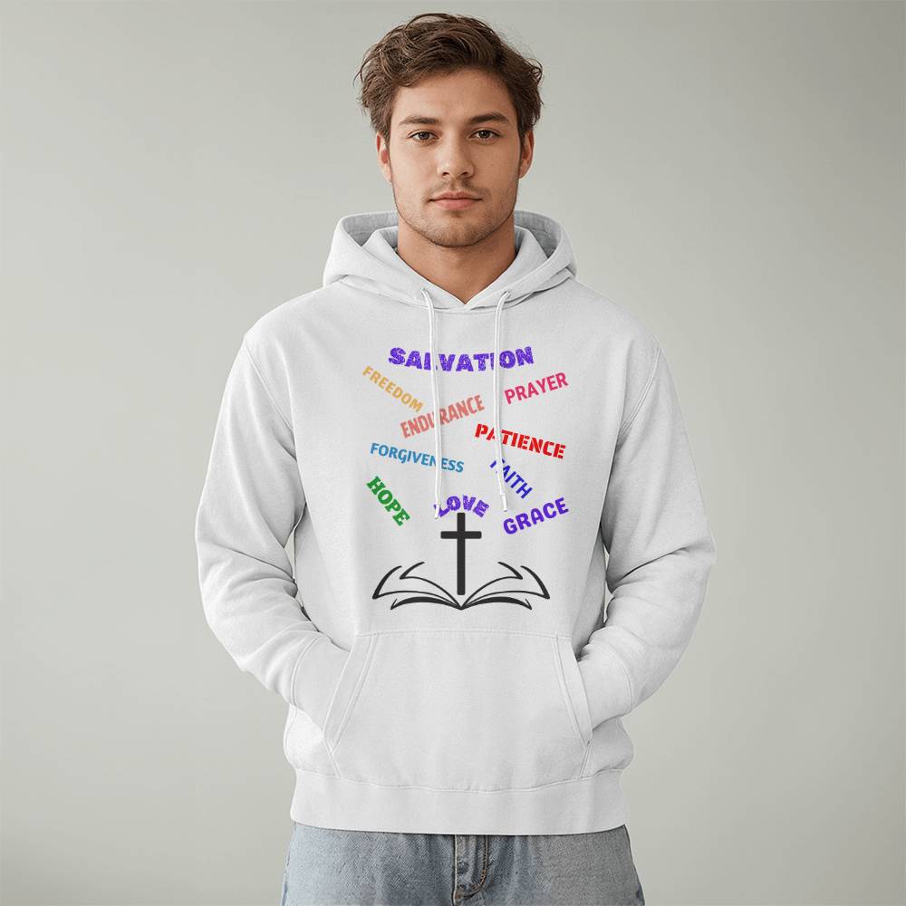 Faith, Bible, Bella Canvas 3719 Pullover Fleece Hoodie