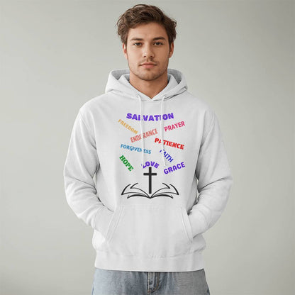 Faith, Bible, Bella Canvas 3719 Pullover Fleece Hoodie