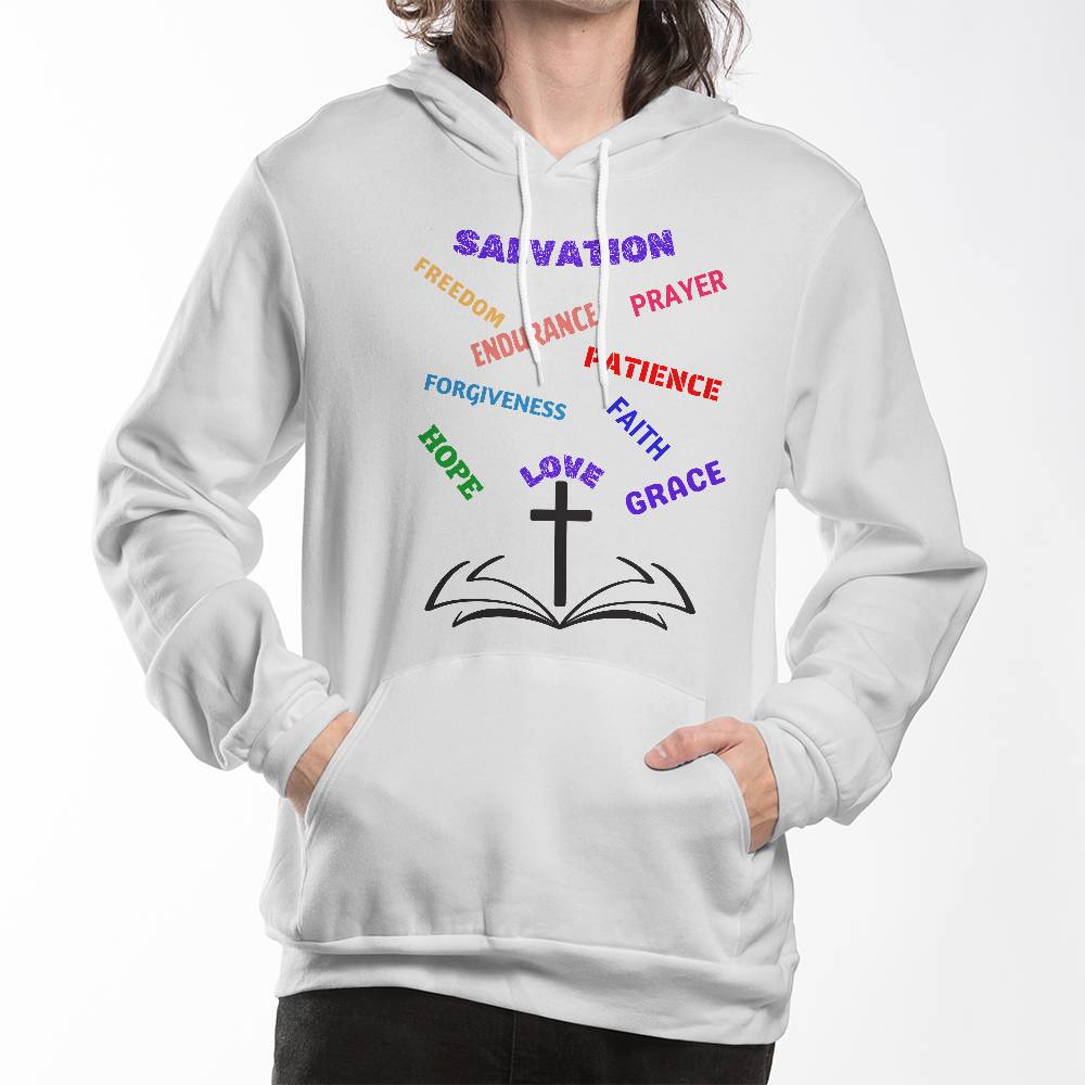 Faith, Bible, Bella Canvas 3719 Pullover Fleece Hoodie