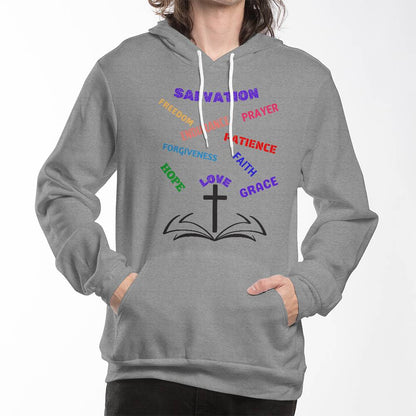 Faith, Bible, Bella Canvas 3719 Pullover Fleece Hoodie