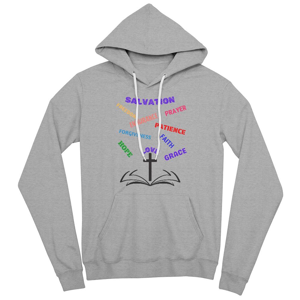 Faith, Bible, Bella Canvas 3719 Pullover Fleece Hoodie