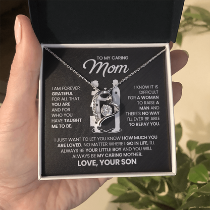 love your son necklace message card gift