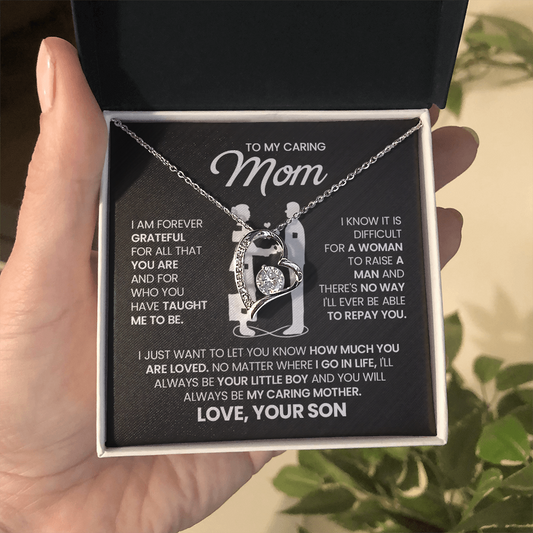 love your son necklace message card gift