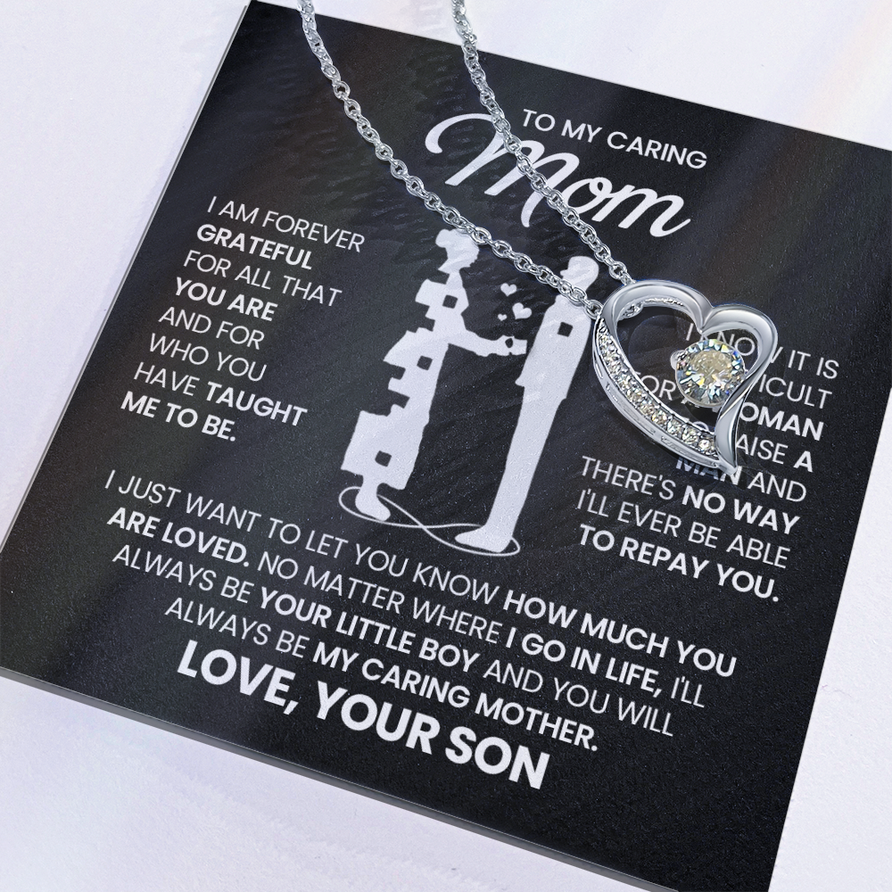 mothers day gift from son heart pendant necklace