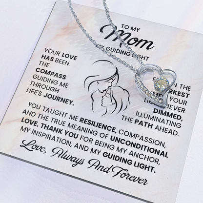 mothers day gift necklace heart pendant mom