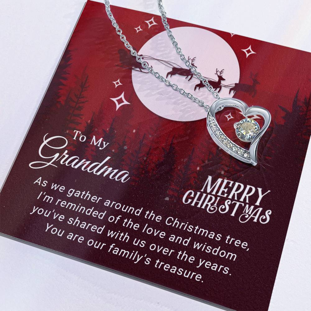 To My Grandma - Family's Treasure - Christmas Gift - Forever Love Necklace