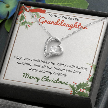 To Our Talented Granddaughter - Brightly - Christmas Gift - Forever Love Necklace