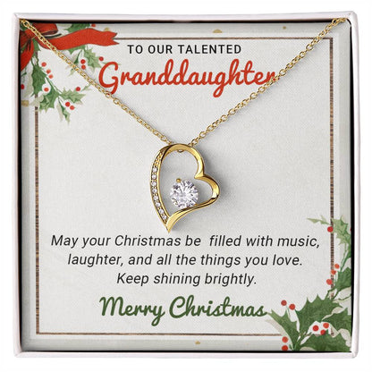 To Our Talented Granddaughter - Brightly - Christmas Gift - Forever Love Necklace