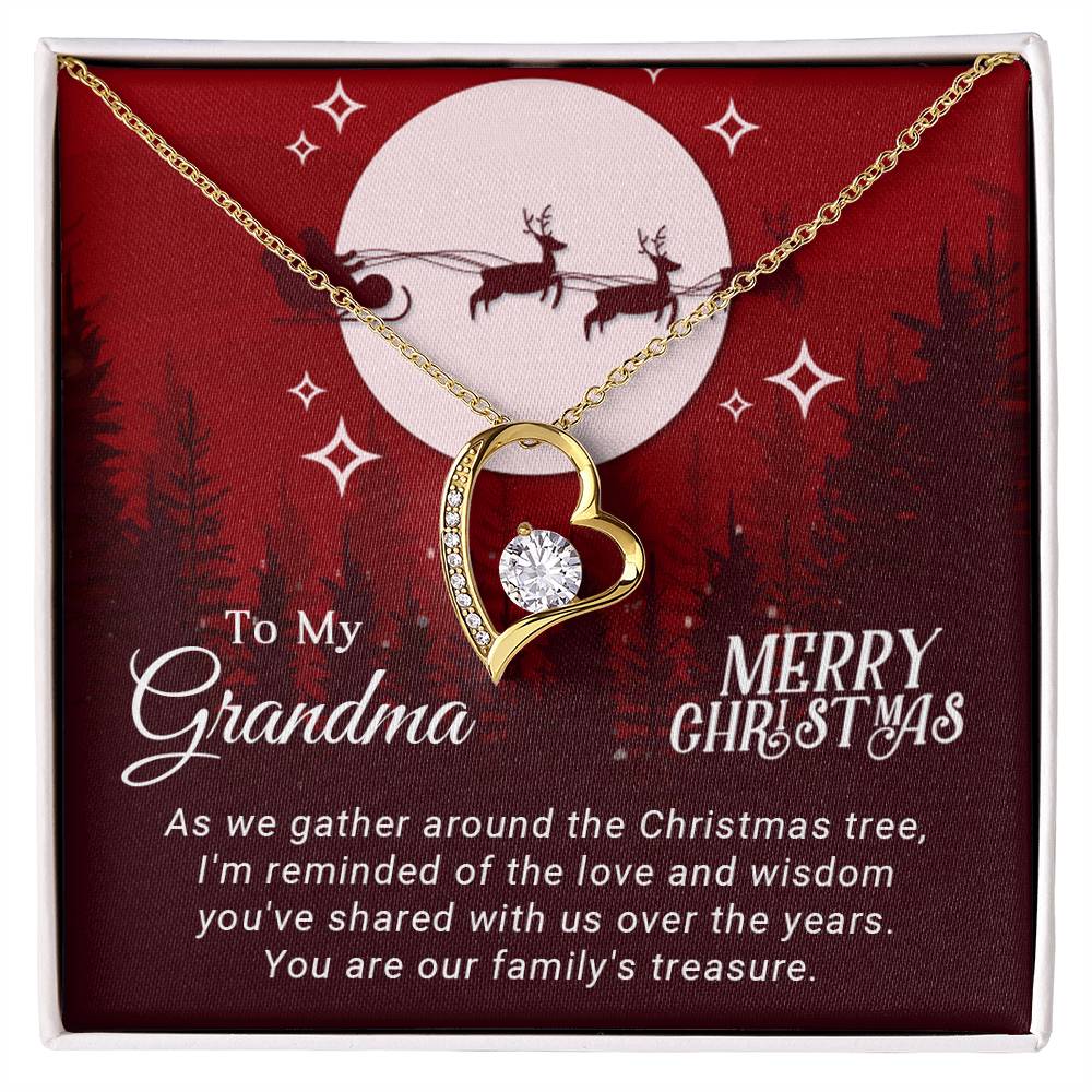 To My Grandma - Family's Treasure - Christmas Gift - Forever Love Necklace