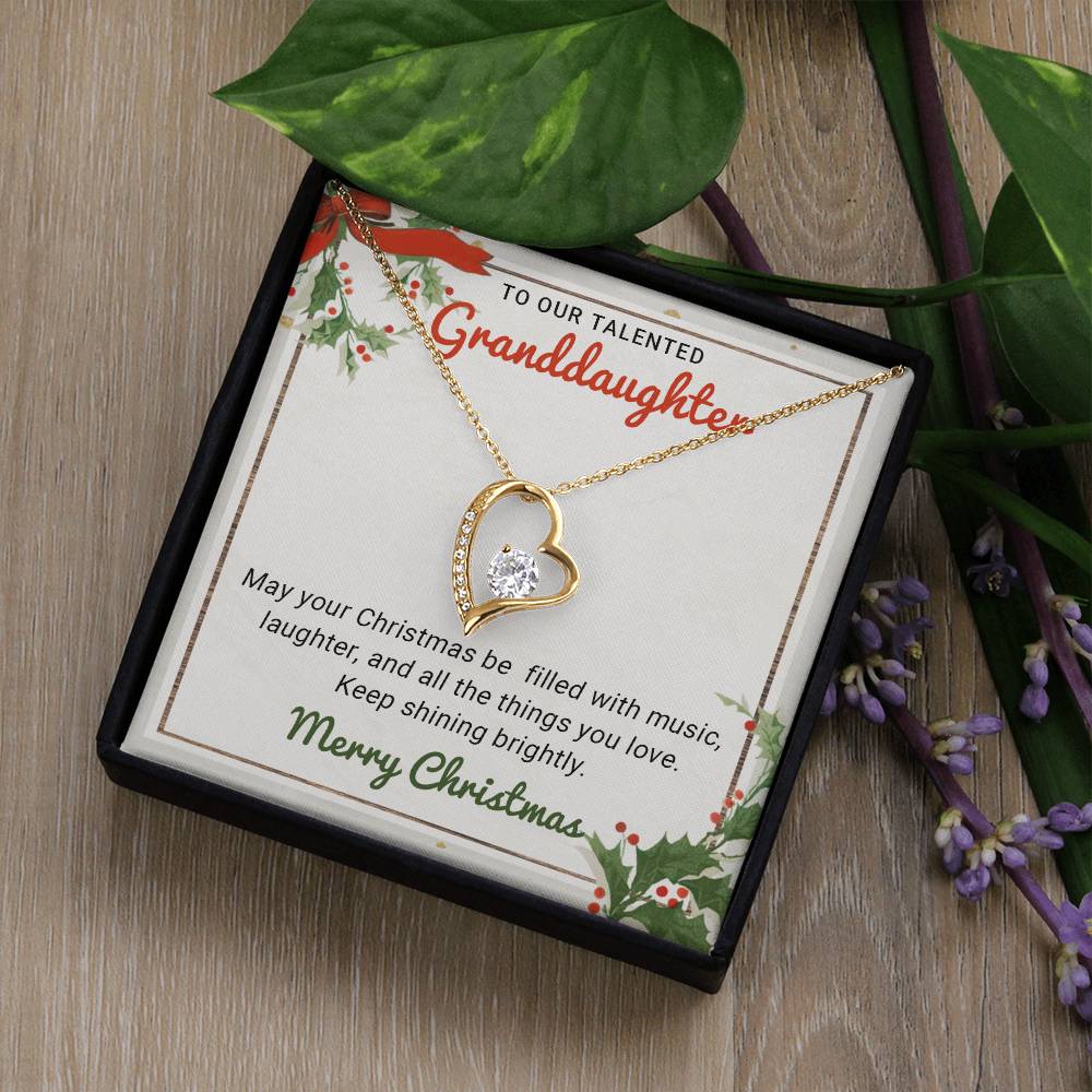 To Our Talented Granddaughter - Brightly - Christmas Gift - Forever Love Necklace