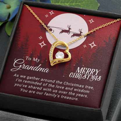 To My Grandma - Family's Treasure - Christmas Gift - Forever Love Necklace