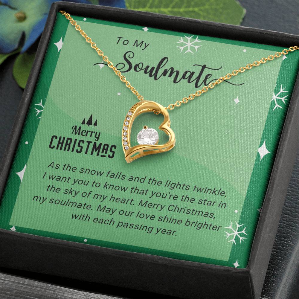 To My Soulmate - My Heart - Christmas Gift - Forever Love Necklace