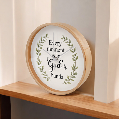 Every Moment Is in God's Hands Christian Wall Clock – Inspirational Faith Home Decor | Religious Wall Clock