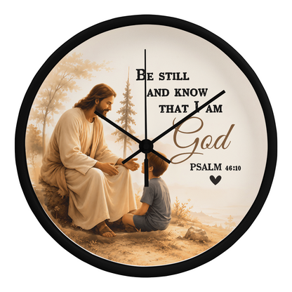 Be Still and Know That I Am God Wall Clock – Psalm 46:10 Christian Wall Clock | Inspirational Faith Home Decor