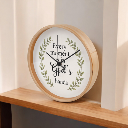 Every Moment Is in God's Hands Christian Wall Clock – Inspirational Faith Home Decor | Religious Wall Clock