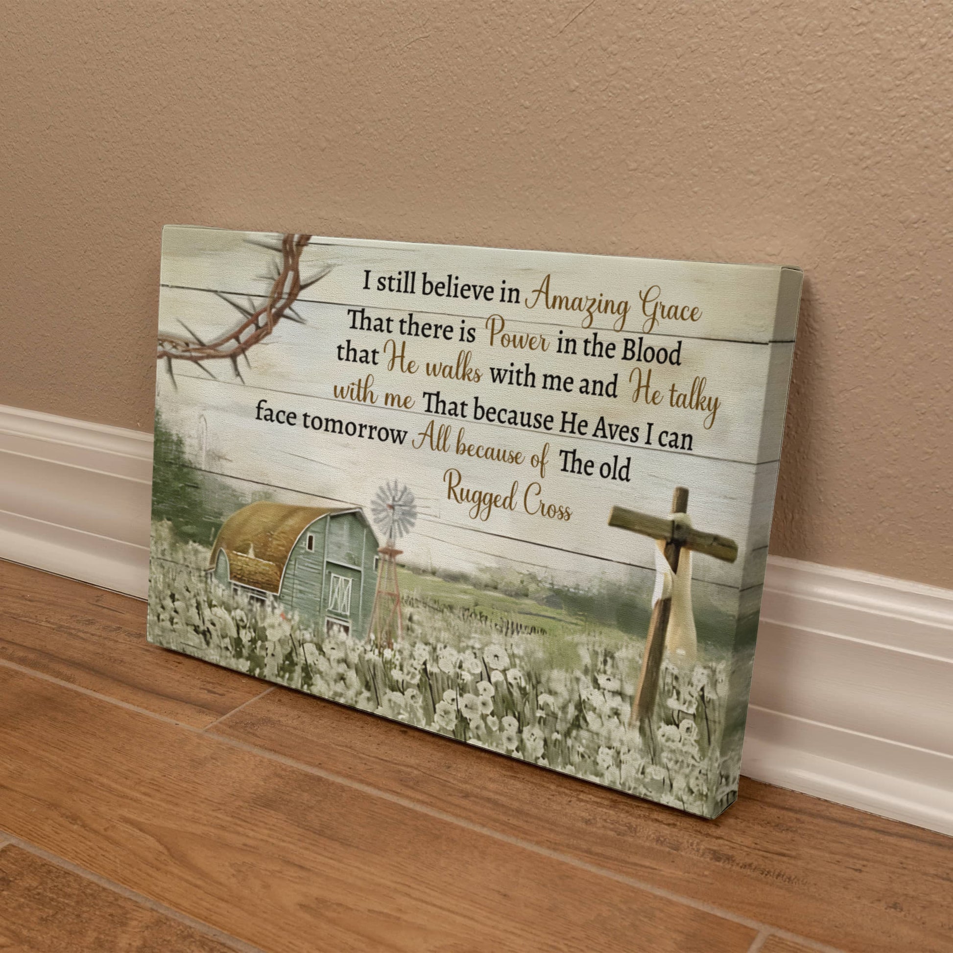 Inspirational faith based song quote wall decor