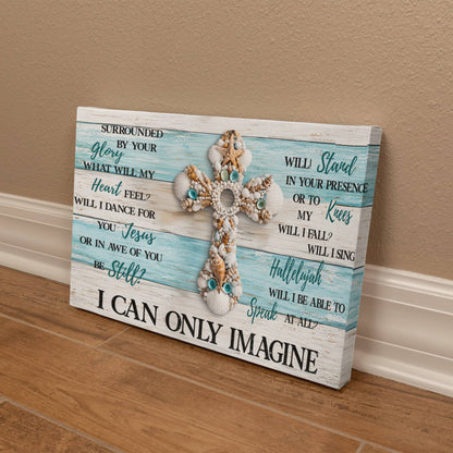 Rustic beach house Christian wall art canvas