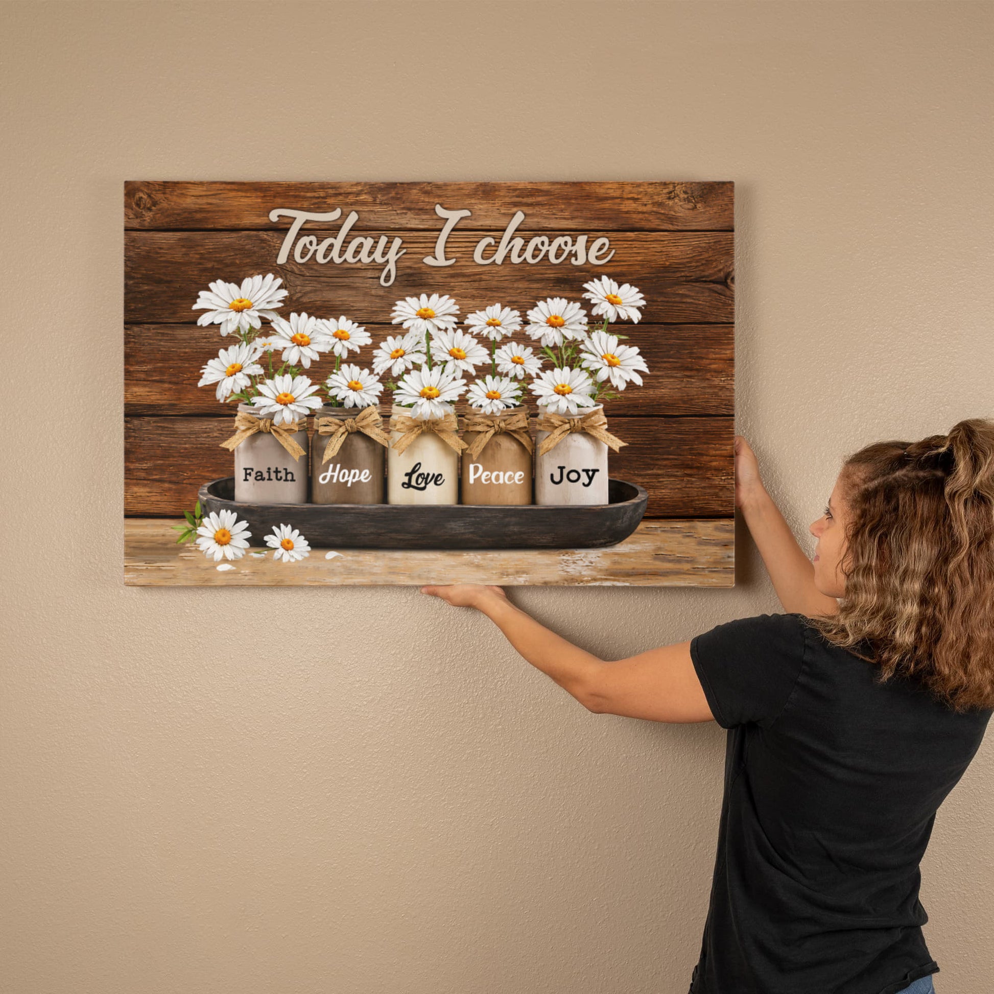 Farmhouse daisy wall art