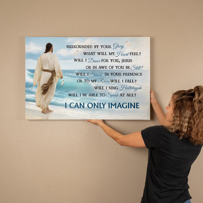 Jesus walking on the beach coastal Christian home decor