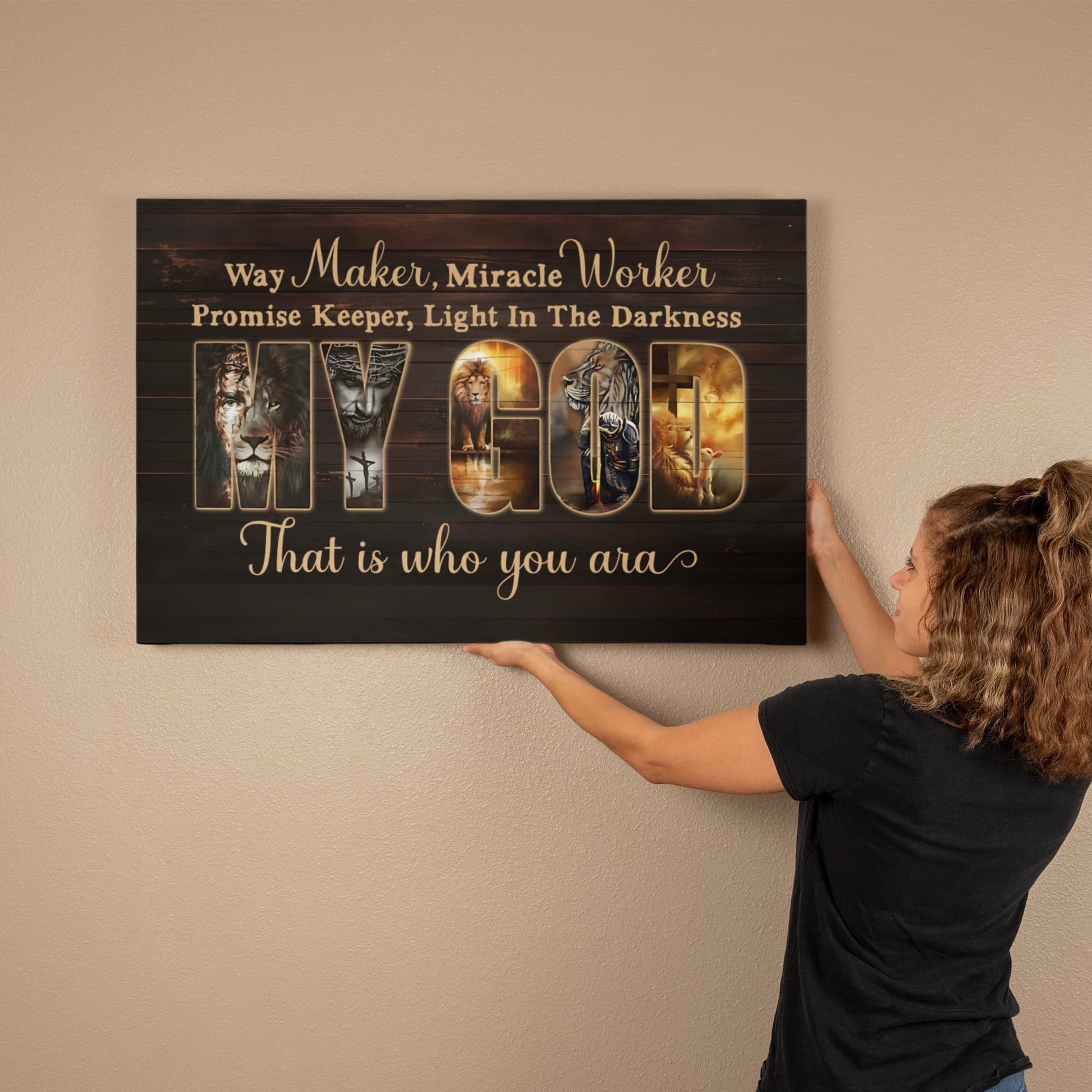 Modern farmhouse style Christian encouragement gift print