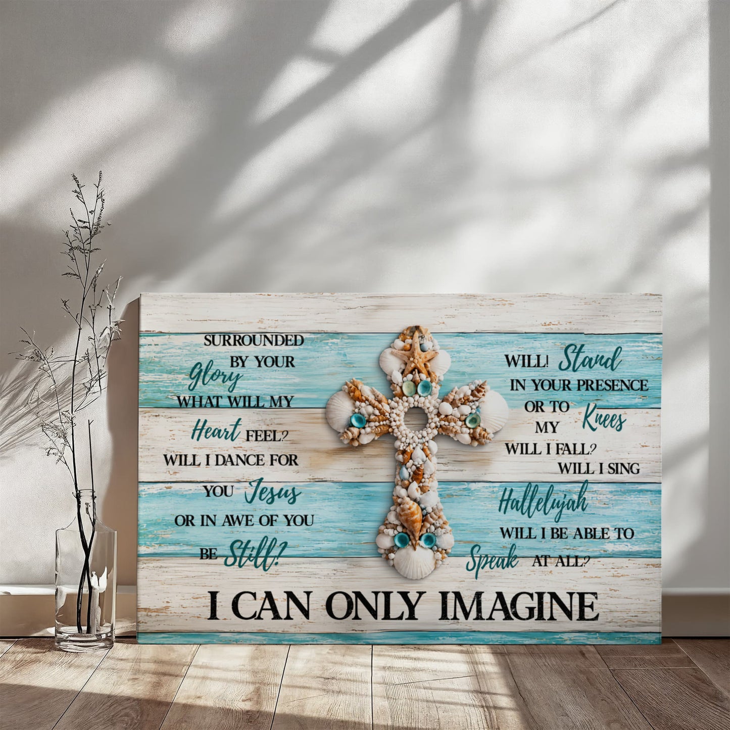 I Can Only Imagine canvas wall art hymn lyrics