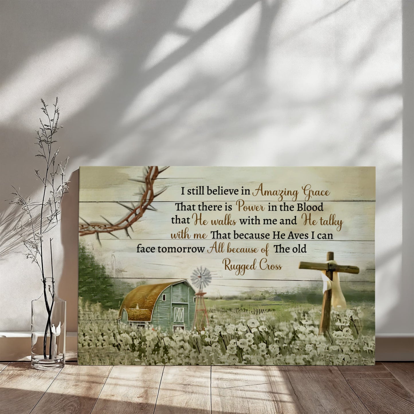 I Still Believe in Amazing Grace canvas wall art hymns