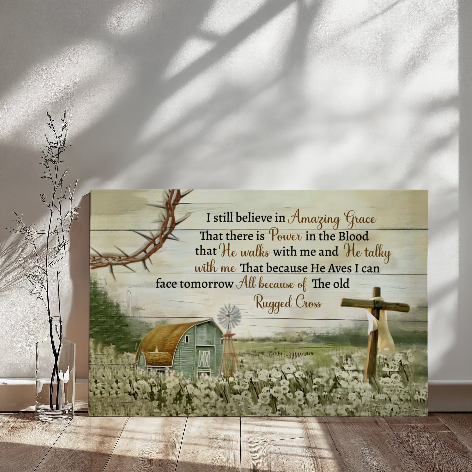 I Still Believe in Amazing Grace canvas wall art hymns