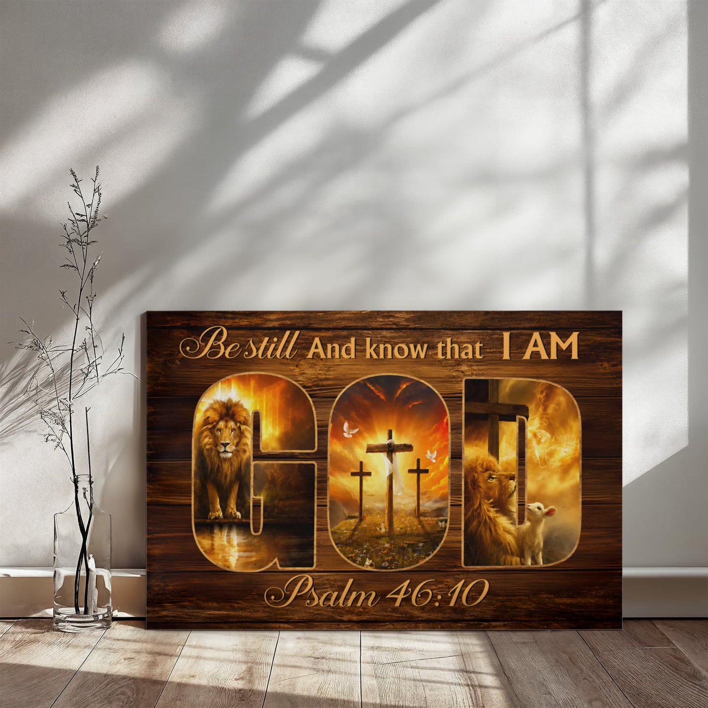 Psalm 46 10 scripture canvas print