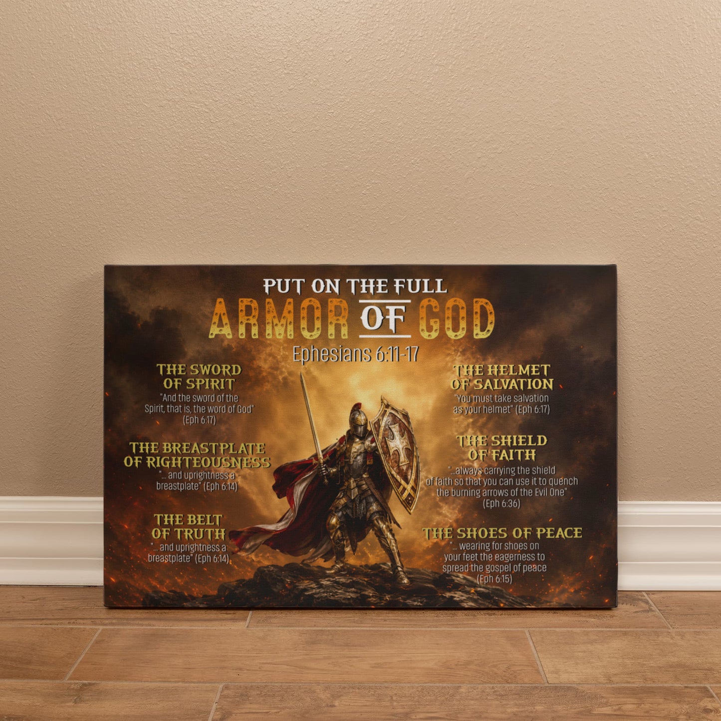 Holy Bible armor of God knight theme home decor