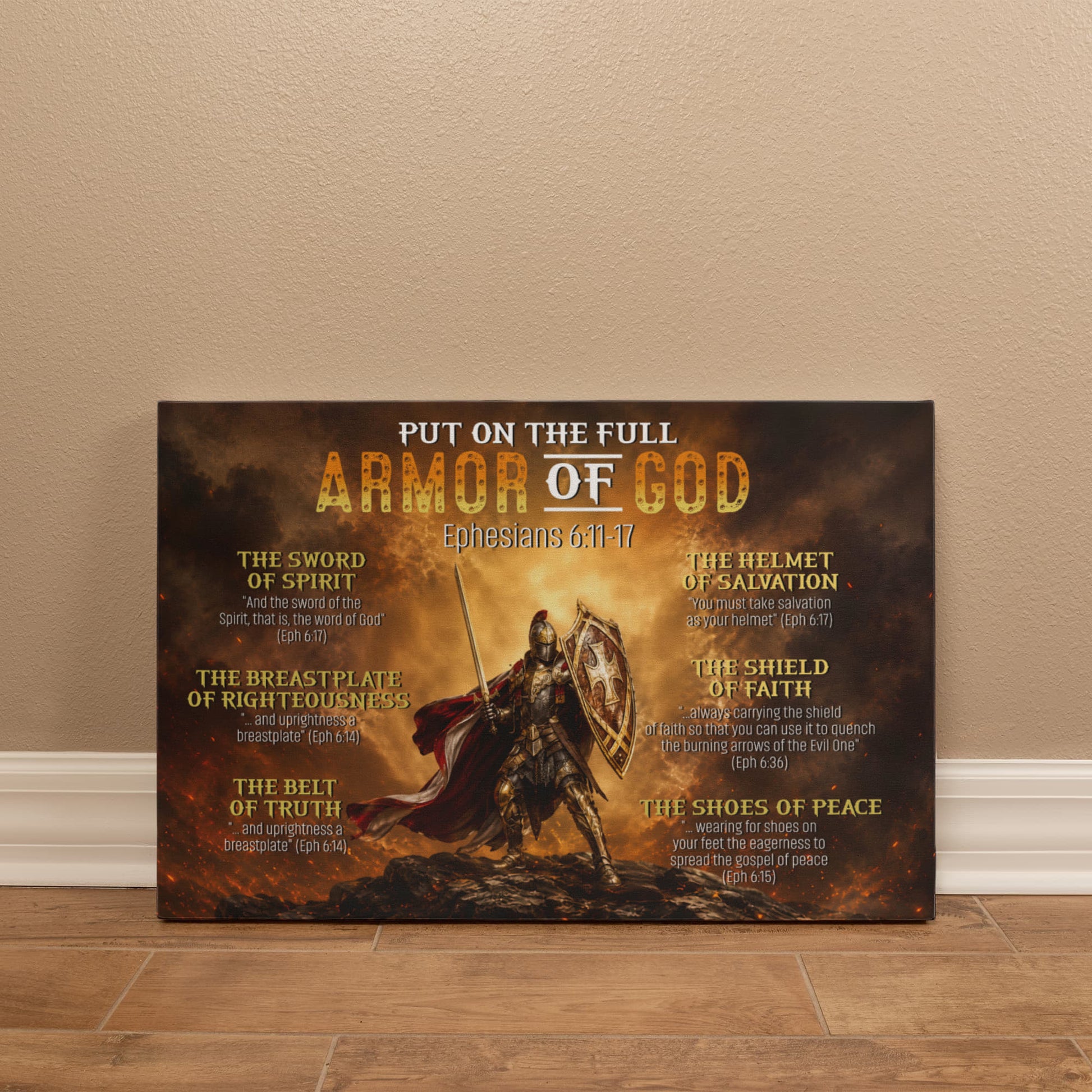 Holy Bible armor of God knight theme home decor