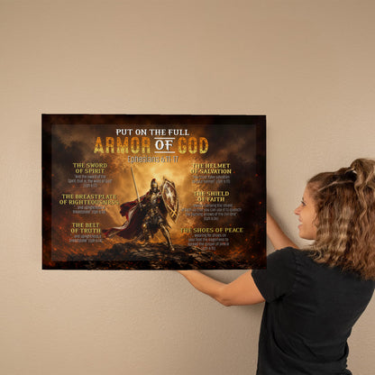 Put On The Full Armor Of God canvas wall art scripture