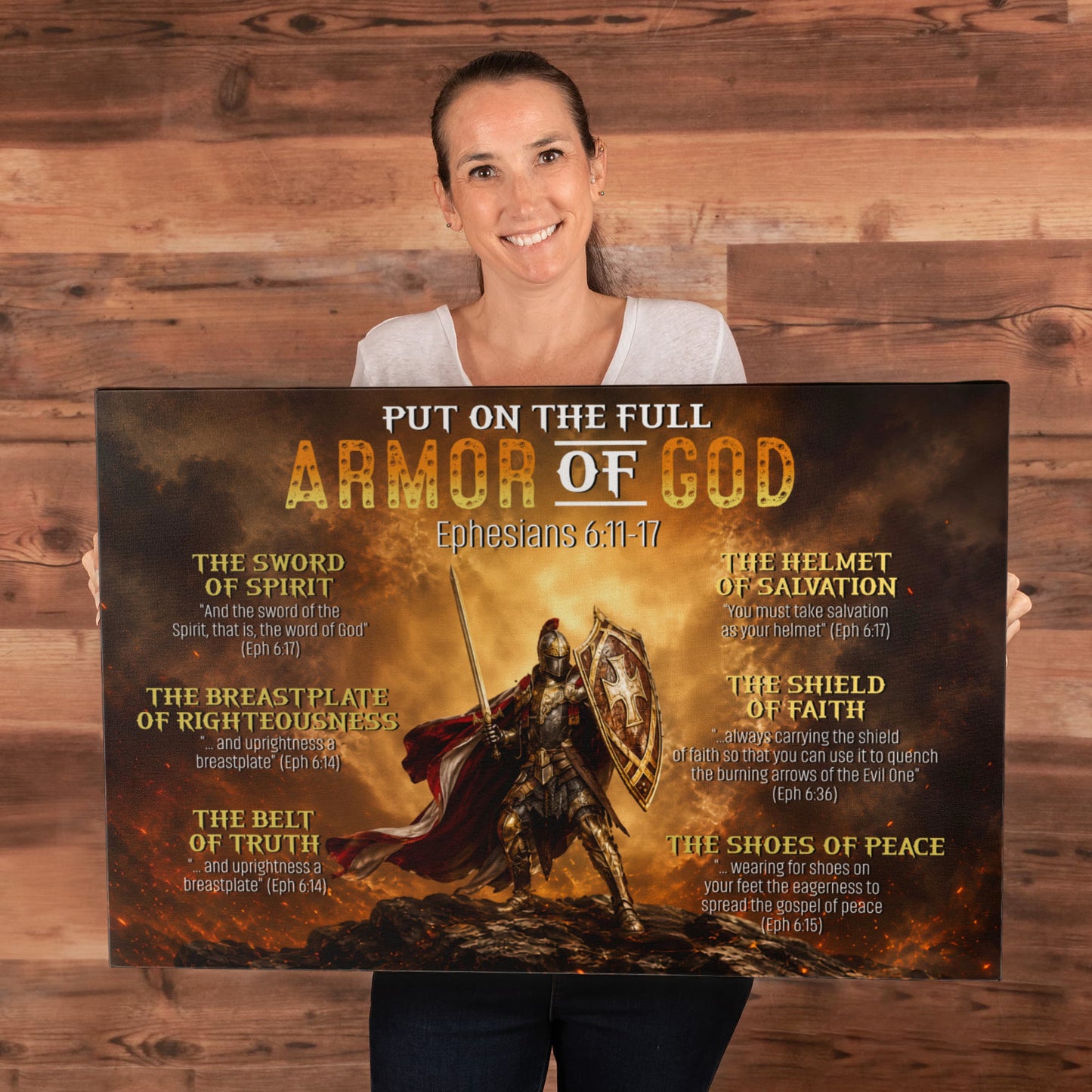 Holy Bible armor of God knight theme home decor