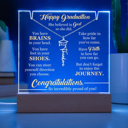 acrylic LED graduation keepsake