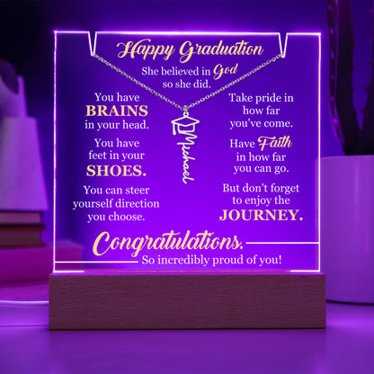 inspirational graduation LED decor