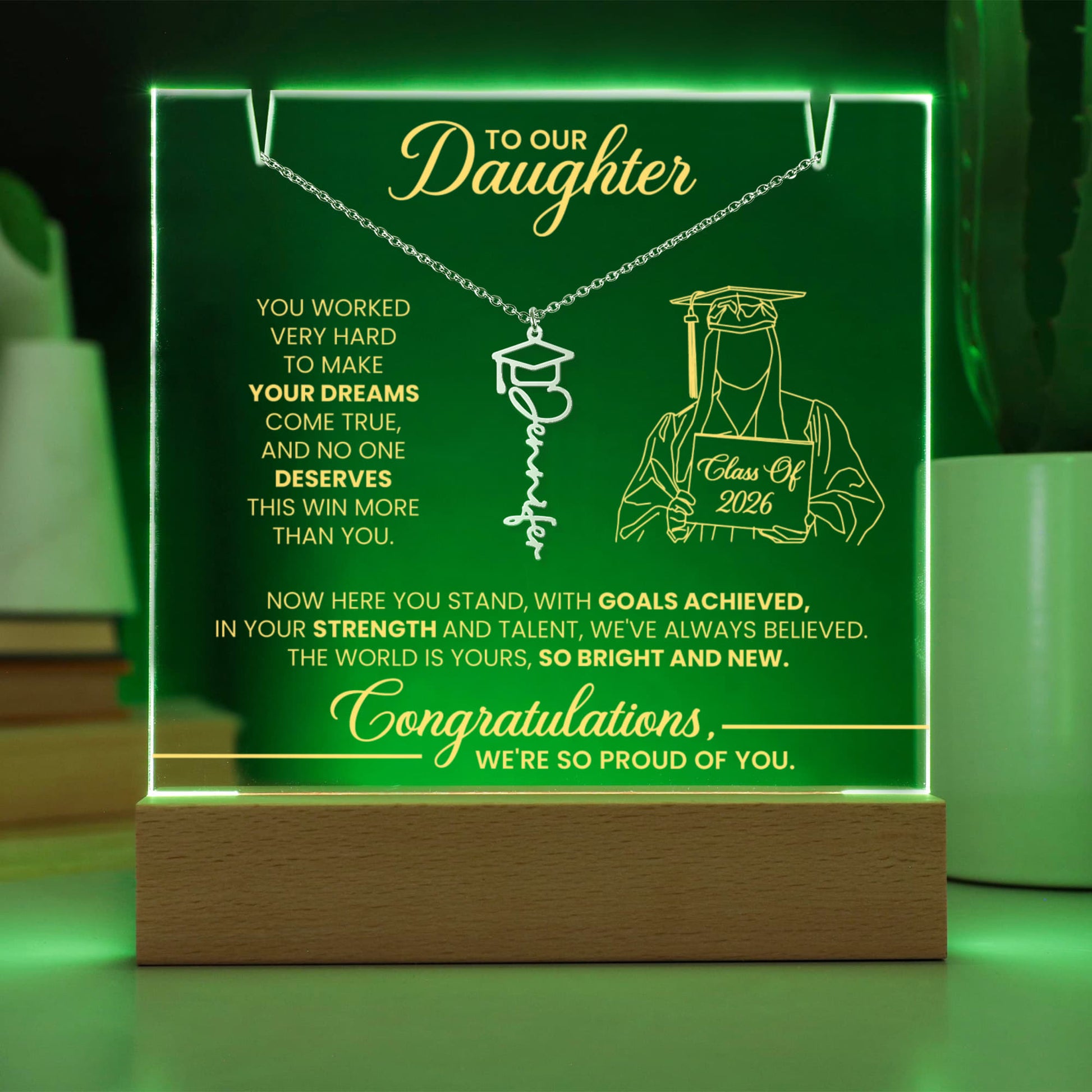 graduation gift from parents daughter LED