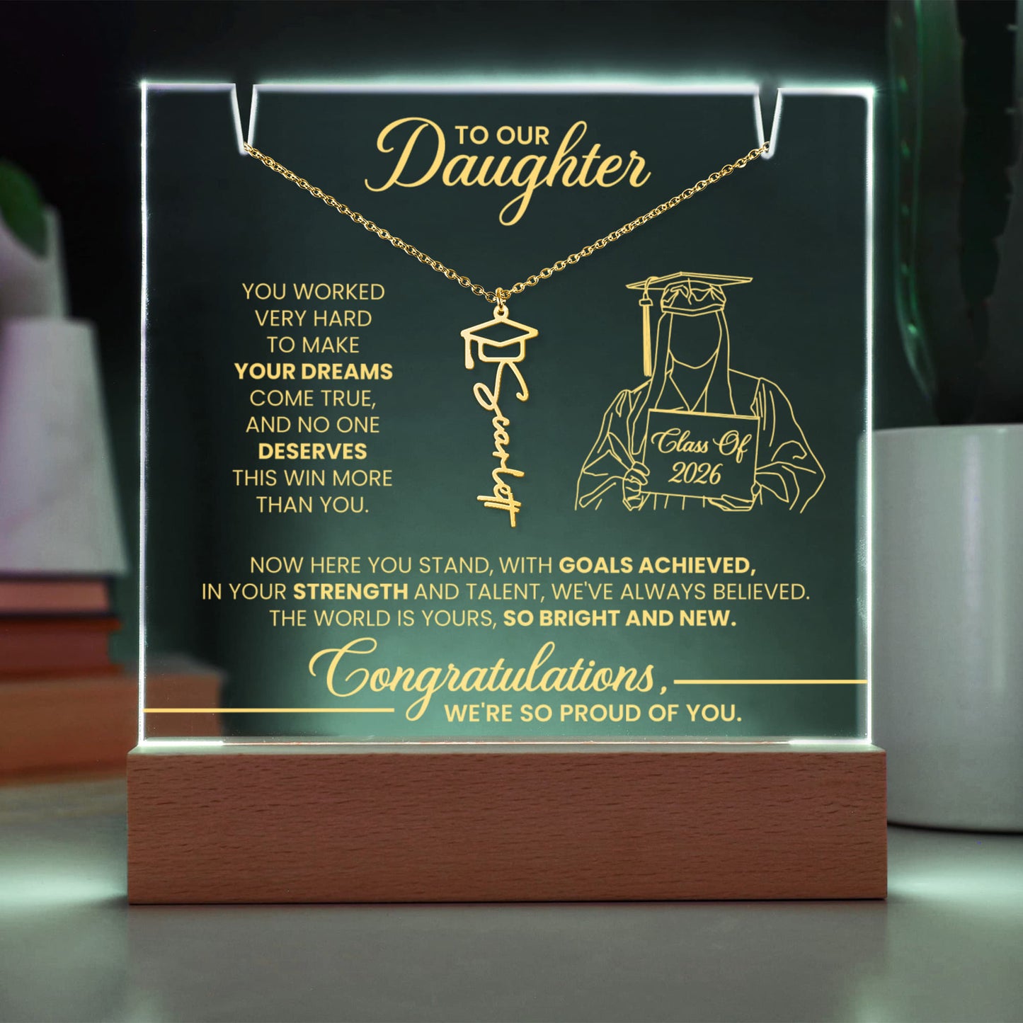 class of 2026 glowing gift daughter
