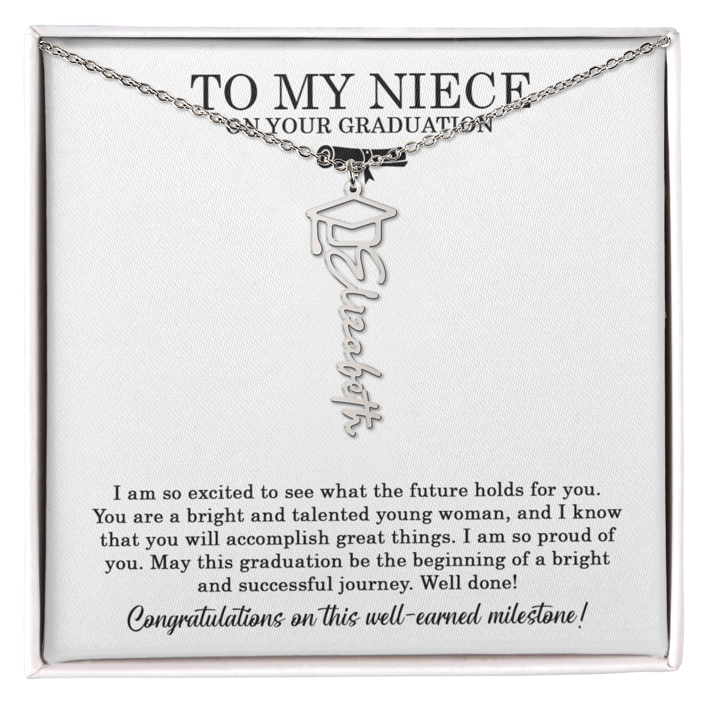 To My Niece Graduation Necklace
