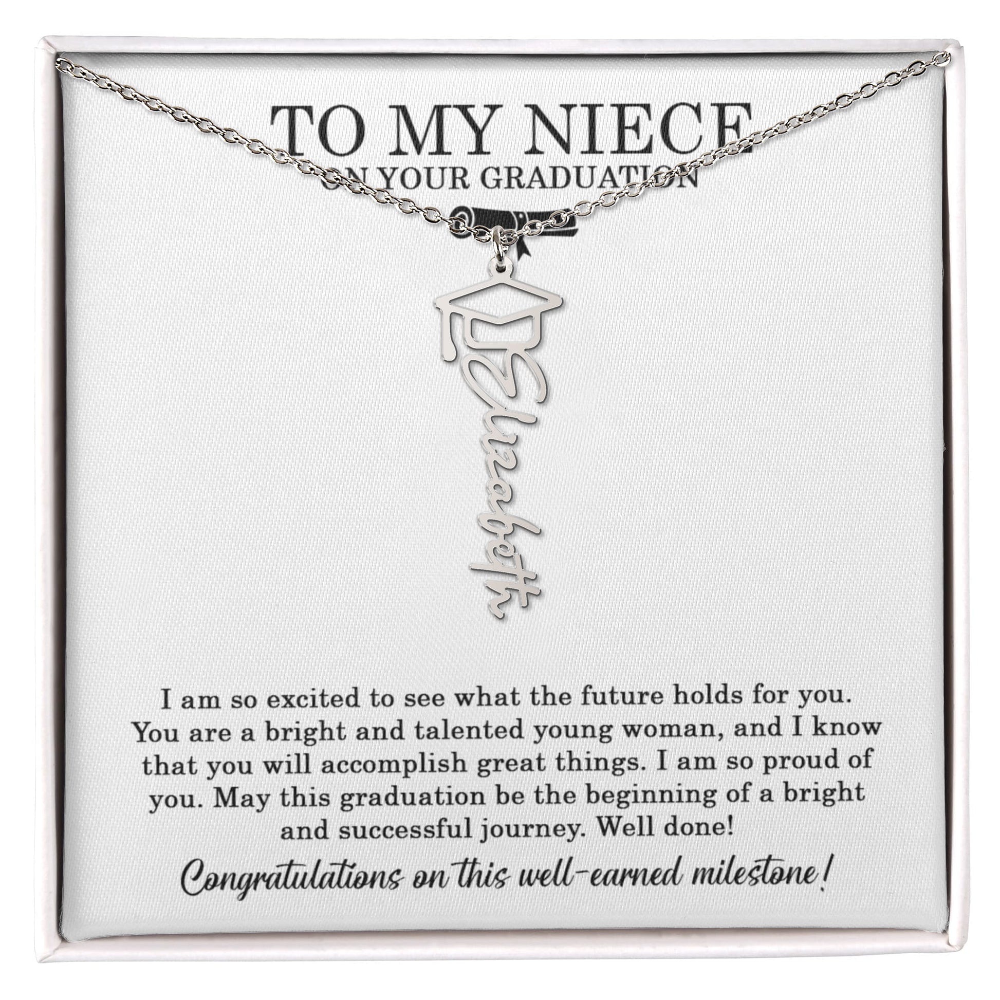 To My Niece Graduation Necklace
