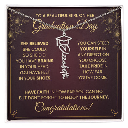 Graduation Necklace Gift for Daughter – To A Beautiful Girl on Her Graduation Day | Inspirational Jewelry Gift