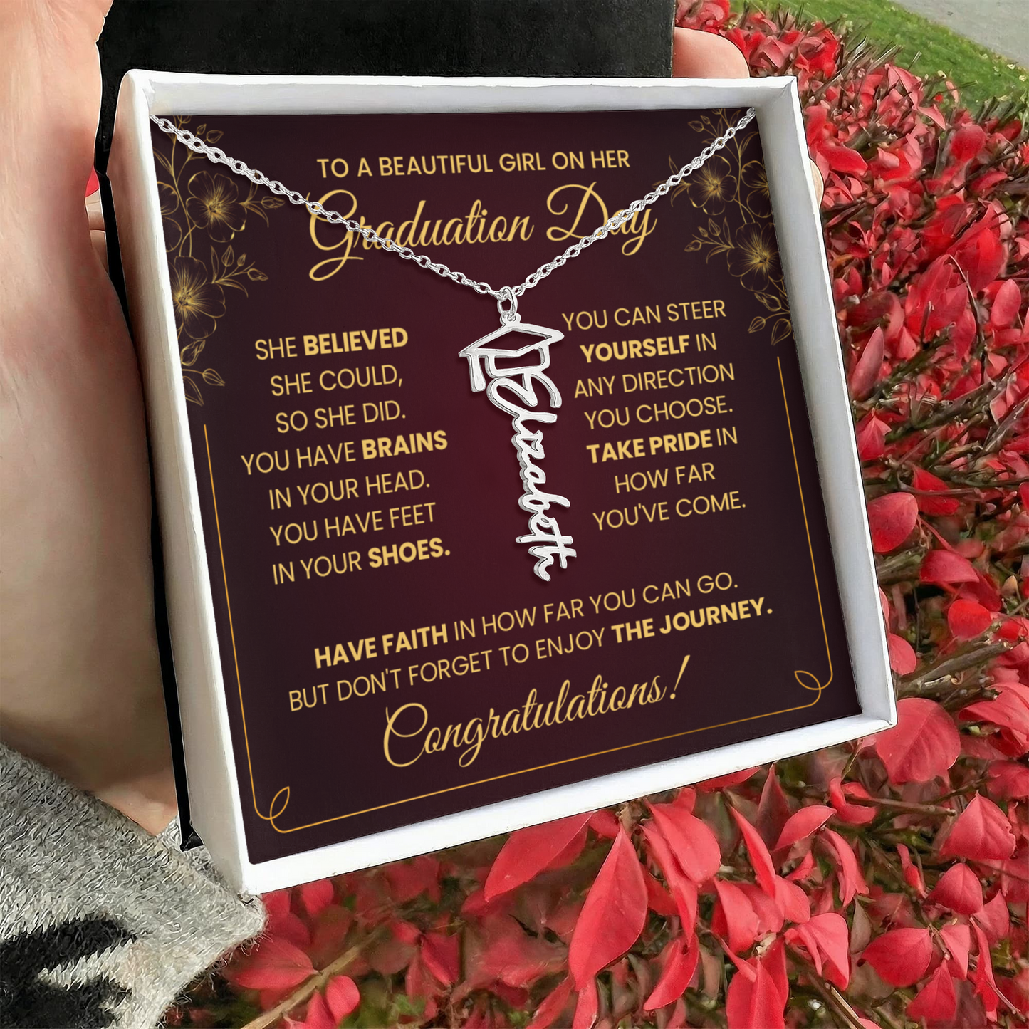 inspirational graduation necklace gift
