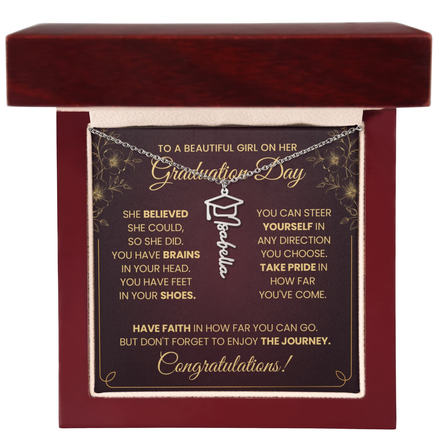 inspirational graduation necklace gift