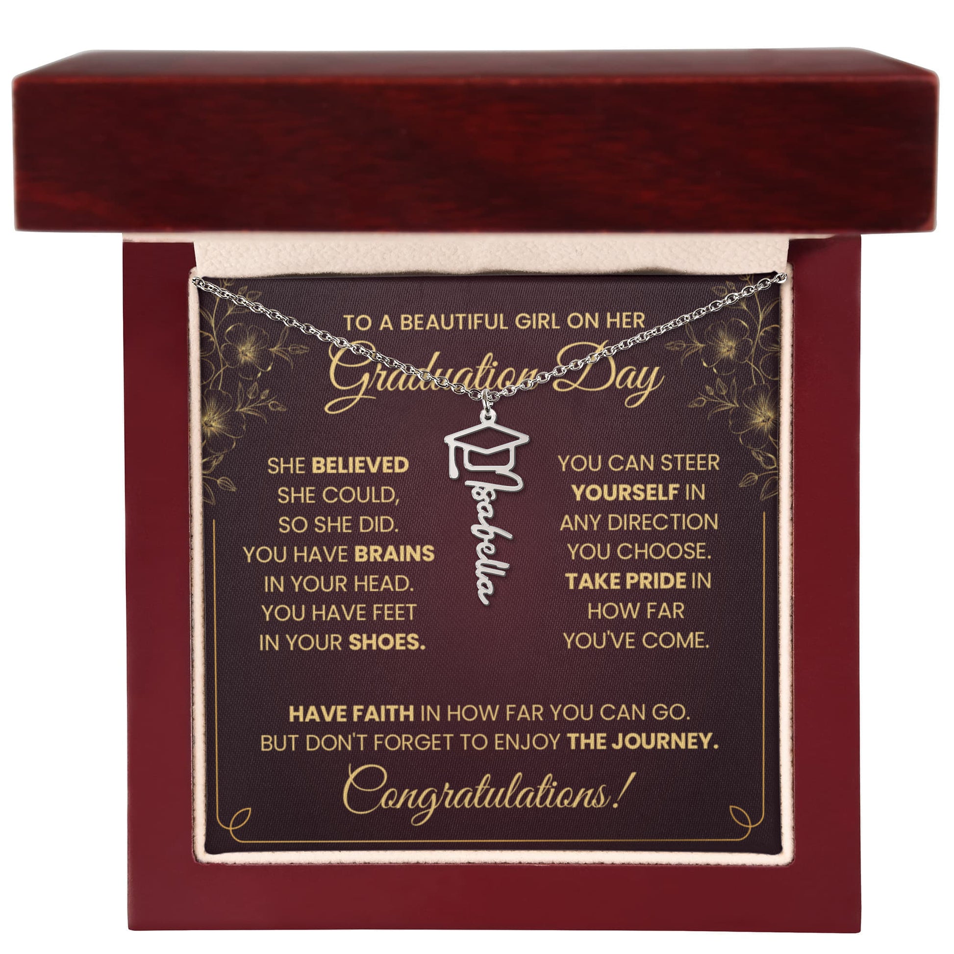 inspirational graduation necklace gift