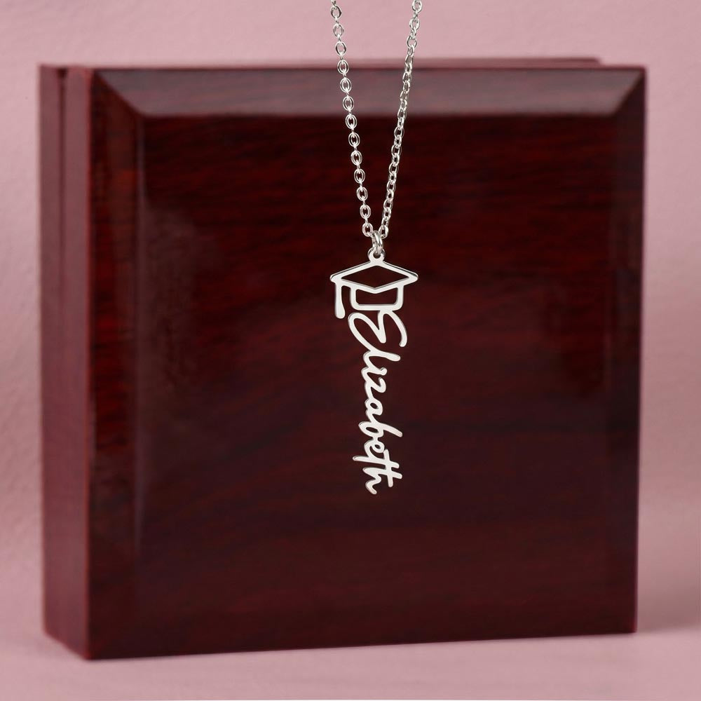 To My Niece Graduation Necklace – Graduation Gift for Niece, Class of 2026 Jewelry, Inspirational Gift from Aunt or Uncle, Name Necklace Pendant