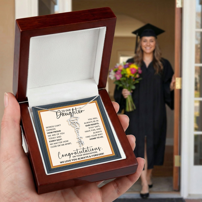 Graduation Necklace Gift for Daughter – Elegant Congratulations Jewelry | Minimalist Class of 2026 Gift